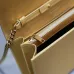 Saint Laurent CASSANDRE Chain Wallet (743364) - Gold, Italian Leather, Detachable Strap, 23×14×3cm #A59997