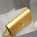 Saint Laurent CASSANDRE Chain Wallet (743364) - Gold, Italian Leather, Detachable Strap, 23×14×3cm #A59997