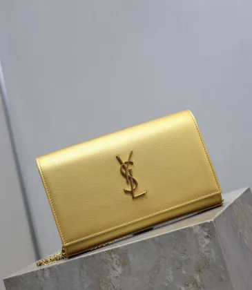 Saint Laurent CASSANDRE Chain Wallet (743364) - Gold, Italian Leather, Detachable Strap, 23×14×3cm #A59997 Saint Laurent CASSANDRE Chain Wallet (743364) - Gold, Italian Leather, Detachable Strap, 23×14×3cm #A59997