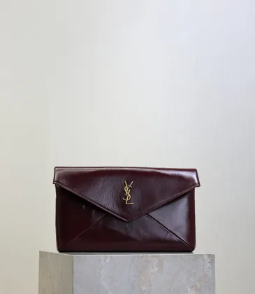 Saint Laurent LE Envelope Clutch (769307) - Red Date Gold, Soft Sheepskin, 29.5×18×4.5cm #A59995 Saint Laurent LE Envelope Clutch (769307) - Red Date Gold, Soft Sheepskin, 29.5×18×4.5cm #A59995