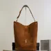 Saint Laurent Niki Suede Bucket Bag (844346) - CASSANDRE Stitching, Soft Silhouette, 33×16×40cm #A59990