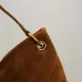 Saint Laurent Niki Suede Bucket Bag (844346) - CASSANDRE Stitching, Soft Silhouette, 33×16×40cm #A59990