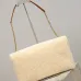 Saint Laurent Shearling Envelope Chain Clutch (769307) - Leopard Texture, Convertible Strap, 29.5×18×4.5cm #A59994