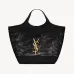 Saint Laurent  YSL ICARE in raffia in Black #A65734