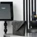 YSL 769307 LE Envelope Black Woven Textile Clutch Evening Handbag #A65996