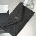 YSL 769307 LE Envelope Black Woven Textile Clutch Evening Handbag #A65996