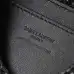 YSL 769307 LE Envelope Black Woven Textile Clutch Evening Handbag #A65996