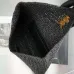 YSL 769307 LE Envelope Black Woven Textile Clutch Evening Handbag #A65996