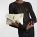 YSL 769307 LE Envelope Off White Lambskin Fold Clutch Evening Handbag #A65995