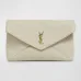 YSL 769307 LE Envelope Off White Lambskin Fold Clutch Evening Handbag #A65995