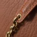 YSL 841702 LE Envelope Brown Lambskin Chain Shoulder Crossbody Clutch Handbag #A65993