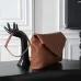 YSL 841702 LE Envelope Brown Lambskin Chain Shoulder Crossbody Clutch Handbag #A65993