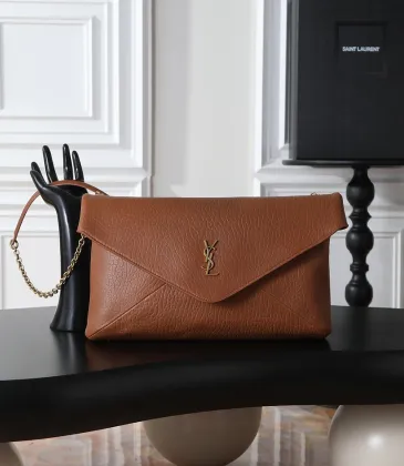YSL 841702 LE Envelope Brown Lambskin Chain Shoulder Crossbody Clutch Handbag #A65993 YSL 841702 LE Envelope Brown Lambskin Chain Shoulder Crossbody Clutch Handbag #A65993