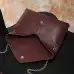 YSL 841702 LE Envelope Burgundy Lambskin Chain Shoulder Crossbody Evening Clutch Handbag #A65994