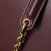 YSL 841702 LE Envelope Burgundy Lambskin Chain Shoulder Crossbody Evening Clutch Handbag #A65994