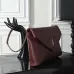 YSL 841702 LE Envelope Burgundy Lambskin Chain Shoulder Crossbody Evening Clutch Handbag #A65994