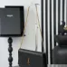 YSL 851921 Kate Smooth Calf Leather Gold Chain Shoulder Crossbody Clutch Handbag #A65991
