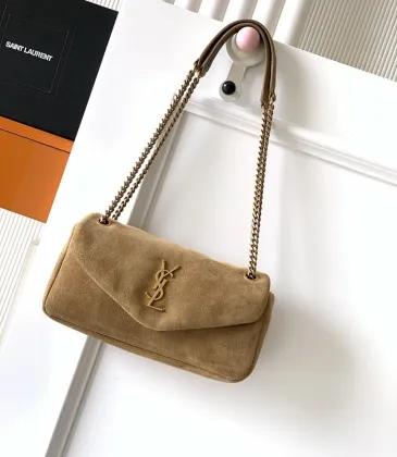 YSL CALYPSO Suede Chain Shoulder Bag, 26 x 14 x 7 cm #A63200 YSL CALYPSO Suede Chain Shoulder Bag, 26 x 14 x 7 cm #A63200