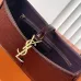 YSL Cléo 5 à 7 Glossy Croc Embossed Leather Underarm Bag Gold Logo Handbag #A65969