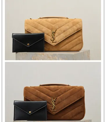 YSL LouLou Quilted Suede Shoulder Bag, 29 x 17 x 8 cm #A63199 YSL LouLou Quilted Suede Shoulder Bag, 29 x 17 x 8 cm #A63199