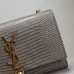 Saint Laurent Lizard - Embossed Leather Crossbody Bag With Gold Tassel size:20×13×5cm #A53695