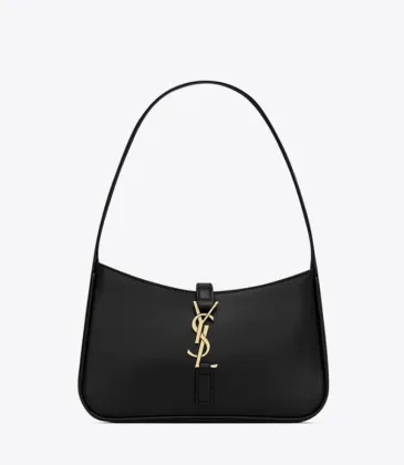 Yves Saint Laurent Le 5 à 7 Hobo Bag In Black Leather With Gold Logo Hardware #A50718 Yves Saint Laurent Le 5 à 7 Hobo Bag In Black Leather With Gold Logo Hardware #A50718