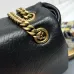 Yves Saint Laurent Black Leather Shoulder Bag With Signature Gold YSL Logo #A50996