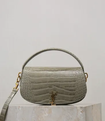 YSL VOLTAIRE Crocodile-Embossed Handbag, 24 x 15 x 5 cm #A63201 YSL VOLTAIRE Crocodile-Embossed Handbag, 24 x 15 x 5 cm #A63201