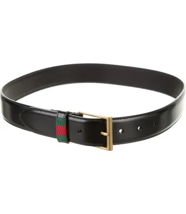 Gucci Web Accent Leather Belt Black #A57294