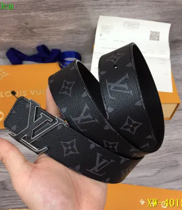 Men's 2019 Louis Vuitton AAA+ leather Belts W4.0cm #9124423 Men's 2019 Louis Vuitton AAA+ leather Belts W4.0cm #9124423