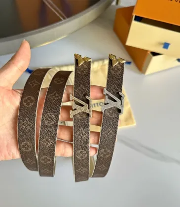 Women's Louis Vuitton AAA+ Leather Belts 2cm #A33433 Women's Louis Vuitton AAA+ Leather Belts 2cm #A33433