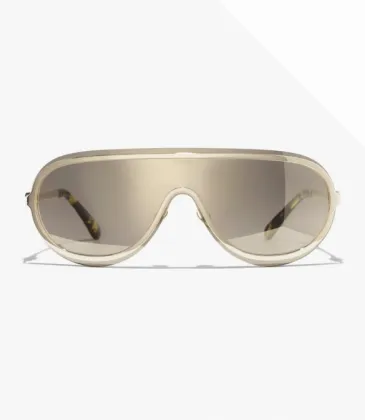 Ch**el  shield sunglasses gold #A66044
