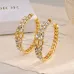D-ior CD Montaigne Crystal-Accented Hoop Earrings #A50092