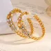 D-ior CD Montaigne Crystal-Accented Hoop Earrings #A50092