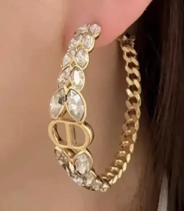 D-ior CD Montaigne Crystal-Accented Hoop Earrings #A50092