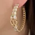 D-ior CD Montaigne Crystal-Accented Hoop Earrings #A50092