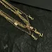 Saint Laurent Cassandre Multi Layer Logo Charm Gold Choker Necklace for Women #A65948