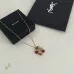 Saint Laurent Gold Cherry Pendant Necklace Designer Leaf Charm Women Jewelry #A65949