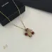 Saint Laurent Gold Cherry Pendant Necklace Designer Leaf Charm Women Jewelry #A65949