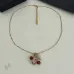 Saint Laurent Gold Cherry Pendant Necklace Designer Leaf Charm Women Jewelry #A65949