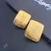 Saint Laurent Matte Gold Square Cassandre Logo Stud Earrings Designer Women Jewelry #A65953