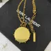 Saint Laurent Vintage Coin Pendant Necklace Anchor &amp; Portrait Medallion Gold Silver Designer Jewelry #A65950