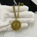 Saint Laurent Vintage Coin Pendant Necklace Anchor &amp; Portrait Medallion Gold Silver Designer Jewelry #A65950