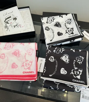 CHANEL Designer Style Neck Scarves Silk Scarves Shawls scarf #A63053 CHANEL Designer Style Neck Scarves Silk Scarves Shawls scarf #A63053