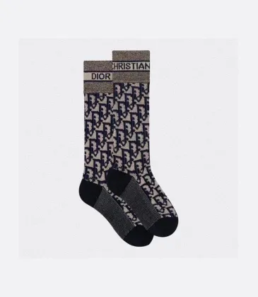 D-ior Monogram Jacquard Calf Socks #A59248