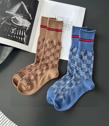Gucci Monogram Jacquard Calf Socks two colors #A59250