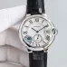 Cartier Blue Balloon Men Watch 1:1 good Black leather strap #A65822