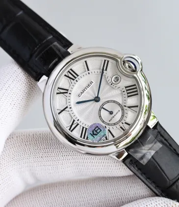 Cartier Blue Balloon Men Watch 1:1 good Black leather strap #A65822