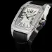 Cartier Santos Diamond Automatic Black Leather Watch 41mm #A65833