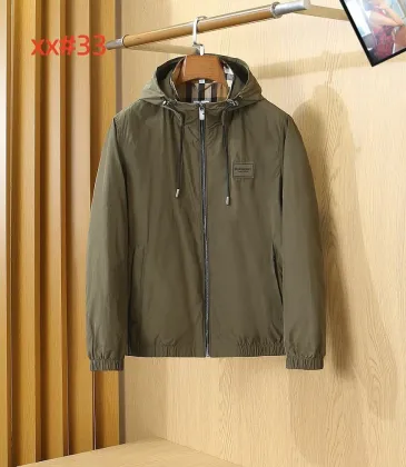 Burberry Men’s Hooded Full‑Zip Windbreaker Jacket, Olive, Navy &amp; Black #B67682
